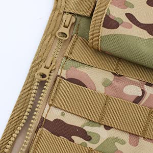 2022 Tactical Christmas Stocking, with Flag Patch MOLLE Webbing, Zip Pocket, MOLLE Clips - Image 6