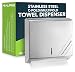 Alpine Industries C-Fold/Multifold Paper Towel Dispenser - Brushed Stainless Steel - 290 C-Fold Or 380 Multifold Towels