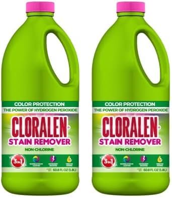 Cloralen - Detergente líquido quitamanchas para ropa - Potenciador de jabón para la ropa, con fórmula de vinagre que elimina manchas para ropa