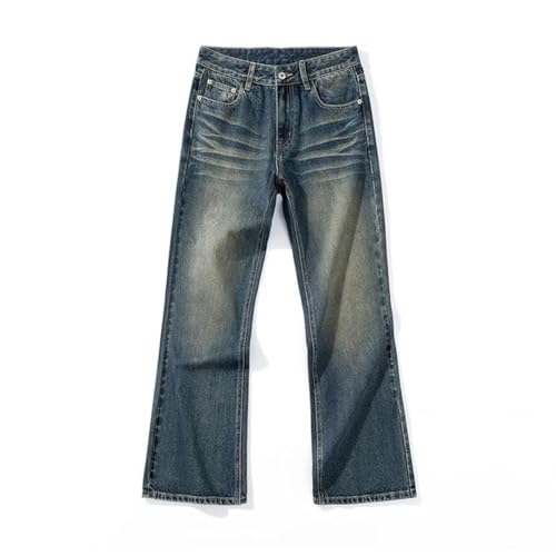 Men Flared Pants Loose Streetwear Vintage Trousers Boot Cut Jeans4