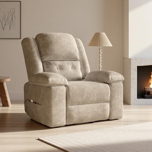 Mexus   Sillón de relajación eléctrico, silla de masaje con calefacción, recliner with reclining function, 8 puntos función, aplicable a la sangre aliviar rigidez dolor muscular largo trabajo
