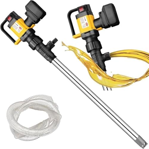 Multipurpose Fuel Transfer Pump,Electric Oil Barrel Pump,1000W Fuel Drum Pump,93CM Stainless Steel Tube+3M Outlet Hose (Alloy)