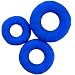 XL Soft Silicone Cock Ring Set 3 Pack by Lynk Pleasure (Blue) Stretchy Premium Erection Enhancer Penis Rings for Men's Sexual Wellness | Stay Harder & Last Longer