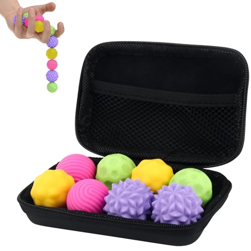 KBIBCK Magnéticas Anti-Estrés, 8 Pelota Antiestres Juguetes Sensoriales, Juguete Sensorial de Silicona, Bolas Magnéticas de Silicona por FriccióN para Aliviar La Ansiedad, NiñOs Y Adultos(Multicolor)