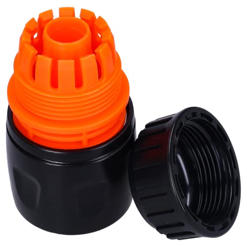 Zestaw złączek 9x Złącze Węża o Średnicy 1/2 Cala, Szybkozłącze Węża Adapter Węża | Plastikowa Czarno-Pomarańczowa Szybkozłączka Węża Ogrodowego | Adapter do Łączenia 2 Węży do Ogrodu, Myjni