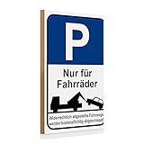 Fahrradparkplatz-Schild | Nur für Fahrräder | Warnung vor Abschleppen | Ideal für öffentliche & private Parkbereiche | 20 cm x 30 cm