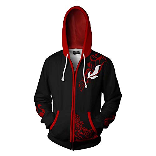 better daily life Sudadera con Capucha RWBY Ruby Rose Weiss Schnee Blake Belladonna Yang Xiao Long 3D Cosplay Sudadera con Capucha y Cremallera Chaqueta Tipo Cárdigan