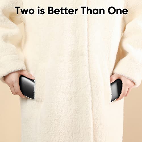 2 Pack Hand Warmer Rechargeable, Magnetic Twins Electric Hand Warmer, Reusable Type-C USB Handwarmer, Portable Hand Warmer 8000mAh, Great for Outdoor Sports, Hunting, Camping, Golf, Warm Gifts