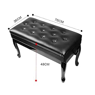 TEmkin Tabouret de Piano Tabouret de Piano Confortable avec Compartiment de Rangement Banc de Piano en Bois réglable Pieds en Bois Robustes (Noir B) - Les Beatles, Paul McCartney, John Lennon, RIngo Starr, George Harrison TEmkin Tabouret de Piano Tabouret de Piano Confortable avec Compartiment de Rangement Banc de Piano en Bois réglable Pieds en Bois Robustes (Noir B) – Image 5