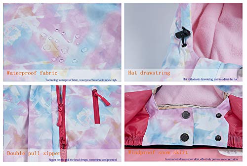 Image of Girls /Boys Snowsuits Hooded Insulated Windproof Winer Coats Ski Jacket Snow Pants Set