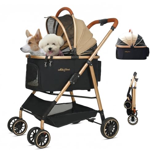MILA&LOUIS Pet Stroller with Detachable Cradle