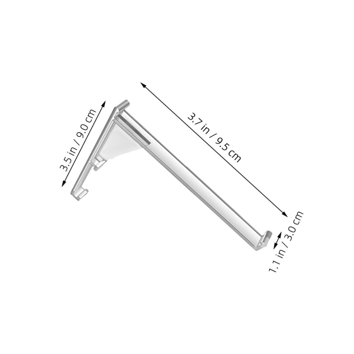 Sosoport 8pcs Valance Clips: Clear Vertical Blind Valance Clip Hidden Installation Bracket Replacement Part Accessories