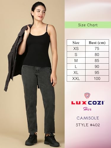 Image of Lux Cozi Premium Cotton Regular Fit Camisole for Women - Pack of 4