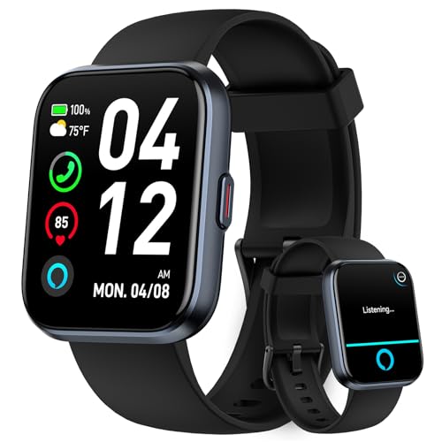 Fitpolo Smart Watches for Men/Women, 1.8 Alexa Built-in Fitness Tracker Watch with Bluetooth Calls, IP68 Waterproof, Heart Rate/Sleep/SpO2/Stress Monitor, 110 Sport Modes for Android & iPhone