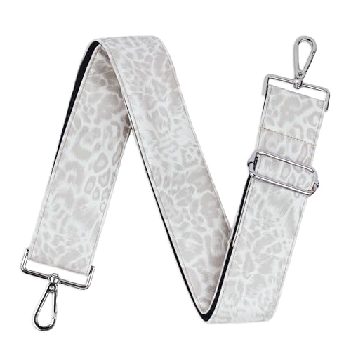 Image of Purse Straps Replacement Crossbody,Crochet Purse Strap for Handbags,Wide Shoulder Straps for Bags(1-Leopard White)