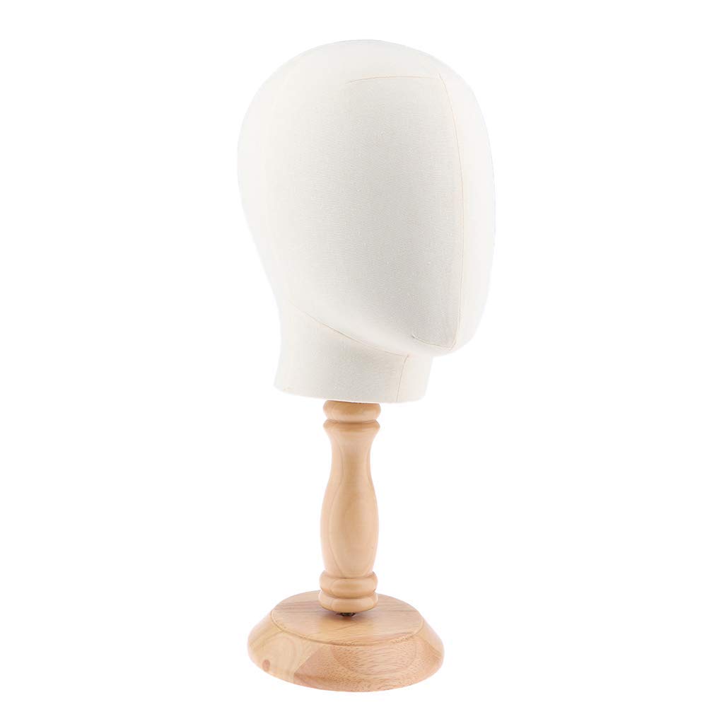 Cabeza de maniquí de lona para pelucas, joyas, sombreros y expositores