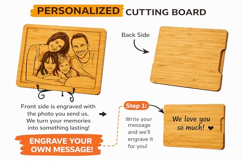 Tabla de cortar rectangular de bambú personalizada miniatura 2
