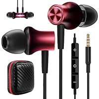 COOYA Wired Earbuds 3.5mm Jack Headphone for School Chromebook Laptop PC with Mic Volume Control Magnetic HiFi Stereo in-Ear Earphones for Samsung A15 A14 A13 for iPad 9 MP3 Radio Tablet Student Kids