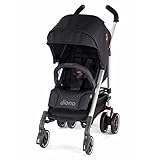 Diono Flexa City Ready Kinderwagen mit Regenverdeck, Schwarz Mitternacht