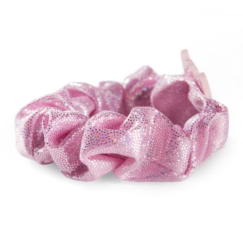 Image of Disney Stitch and Angel Hair Scrunchies, Shimmering Glitter Satin Hair Ties, 3PCS Cute Character Ponytail Holders Gift Set for Toddlers Girls