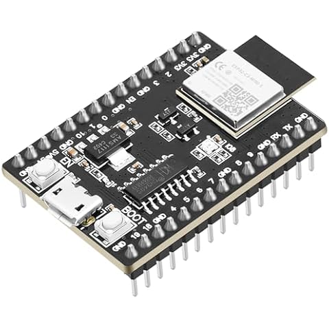 ESP32 ESP32-C3 ESP-WROOM-32 Development Board Kits, 15 GPIO CH340 Micro USB WiFi + Bluetooth Dual Cores Microcontroller Processor Compatible with Arduino IDE NodeMCU Cover