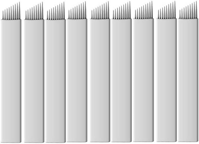 Microblading Needles 9CF Manual Pen Blades for Eyebrows Lips 0.25mm Permanent Makeup Needle - Pack of 20pcs