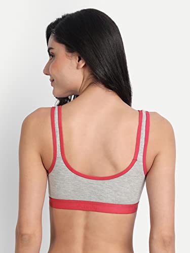 Image of Aimly Women's Cotton Non-Padded Non-Wired Full Coverage Seamless Sports Bra 28 Multicolor Pack of 3