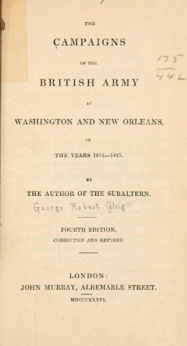 The Campaigns Of The British Army At Washington... B004IN0Y2O Book Cover