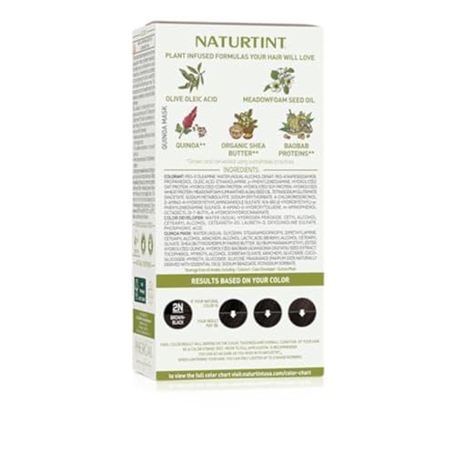 Image of Naturtint 2N Brown Black Permanent Hair Color (Pack of 2), Ammonia Free, Vegan, Cruelty Free, up to 100% Gray Coverage, Long Lasting Results (Packaging may vary)