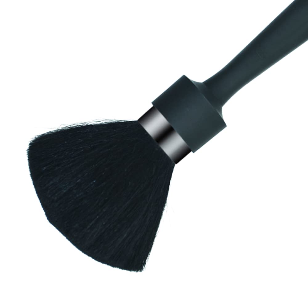 DOKKIA Szczotka fryzjerska do strzyżenia włosów, miotełka do kurzu do szyi, studio fryzjerskie, czyszczenie fryzjerskie, styliści golenia, szczotka Sweep (czarny uchwyt)