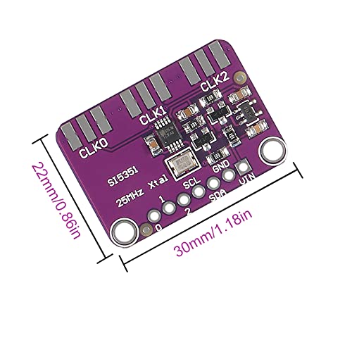 Aitiao 2Pcs Si5351 I2C Iic High Frequency Signal Generator Dc 3V-5V Cjmcu-5351 Si5351A Clock Generator Breakout Board 8Khz To 160Mhz Square Wave Frequency Generator With Dupont Cable #TOP2