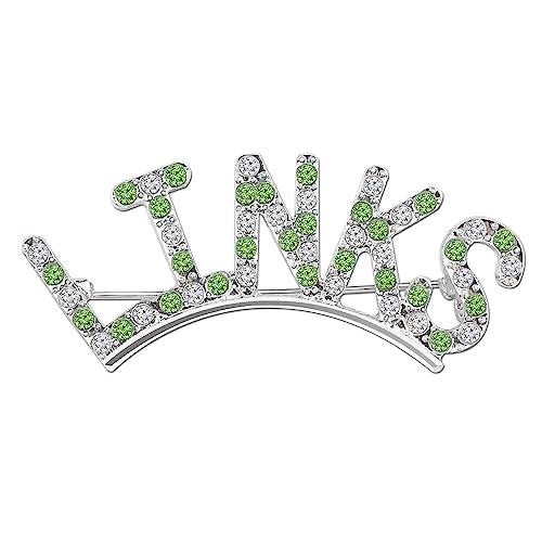 Image of Greek Sorority Brooch Pin for Women Sister Sorority Gift Paraphernalia Jewelry Green Rhinestone Brooch Sisterhood Graduation Gift for Soror