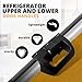 TonGass (2-Pack, Black RV Refrigerator Fridge Upper and Lower Door Handles Compatible with Dometic Fridge Upper and Lower Door DM2652 DM2852 DM2862 DM2662 and DM2663