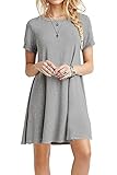 Material: Dieses lässige damen kleider ist aus 95% Rayon und 5% Spandex, es ist sehr weich und leichtes Gewicht. Angenehm zu tragen, atmungsaktiv und hautfreundlich, was dieses Kleid im Sommer sehr bequem macht.