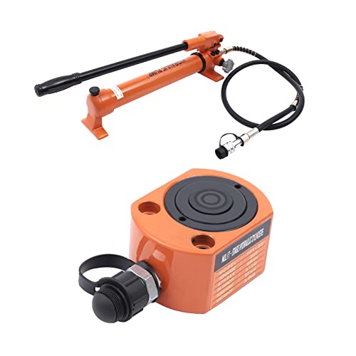 WSIKGHU Werkstattpresse 20T Hydraulikzylinder mit Pumpe Hydraulik Handpumpe＋Hydraulische Hubstütze Mehrstufiger Wagenheber Für beengte Platzverhältnisse und Autoreparaturen