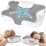 Levesolls Memory Foam Pillow 2-in-1 Soft & Firm Ergonomic Pillow,Side Sleeper Pillow,Comfortable and Supportive Neck Pillow 61x41x12/13cm