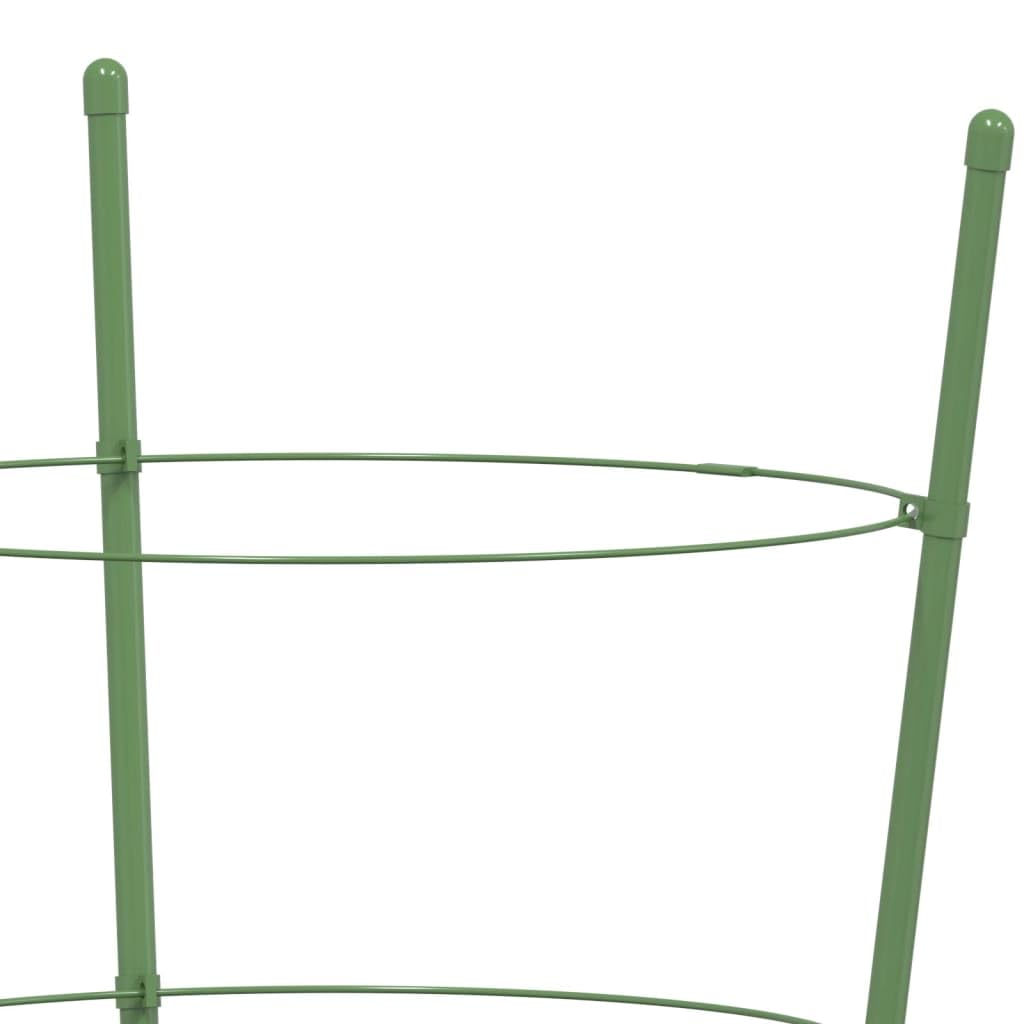 Soportes resistentes para plantas trepadoras, con 3 anillos para verduras, 5 unidades de acero para tomates y pepinos