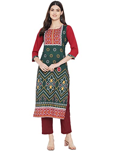 Image of Women's Crepe Straight Kurta