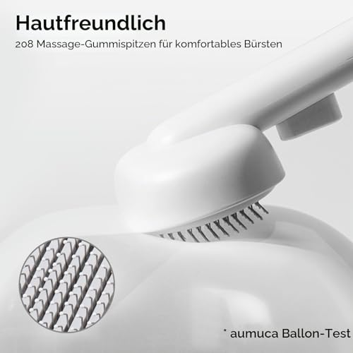 aumuca Katzenbürste für Langhaar und Kurzhaar, Haarentfernung mit Einem Klick, Hautfreundliche Katzenhaarbürste, Fellbürste für Katze und Hund zum Entfernen von losem Fell und zur Massage
