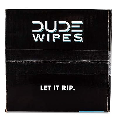 DUDE Wipes - Flushable Wipes - 8 Pack, 336 Count - Unscented Extra-Large Adult - Vitamin-E & Aloe - Septic and Sewer Safe