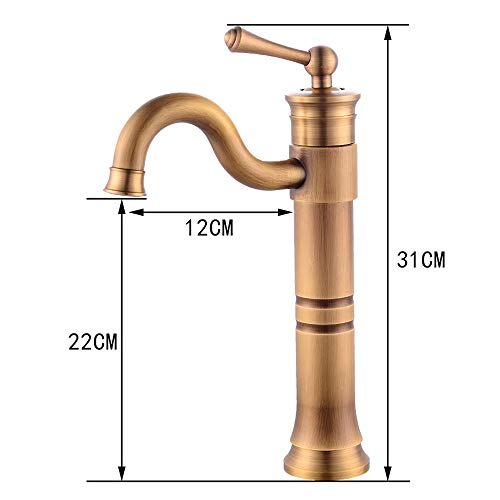 Mitigeur rétro en bronze pour vasque chic et orientable à 360°