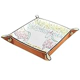 Tamaño expandido de la bandeja de escritorio: 6.29 x 6.29 pulgadas, tamaño plegado 4.5 x 4.5 x 1.18 pulgadas, la bandeja es lo suficientemente grande como para guardar artículos como gafas, relojes, anillos, llaves y cambio suelto ordenados y contenidos en una mesita de noche.