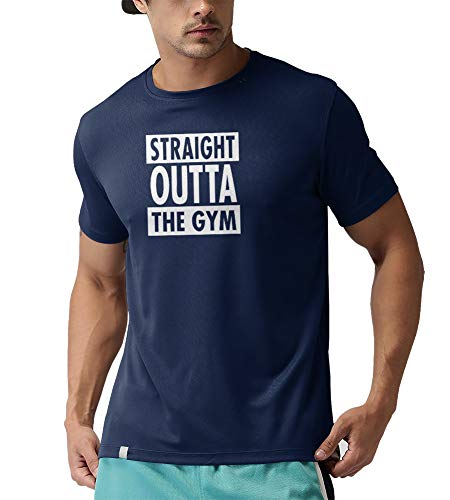 Tee MafiaUnisex Designer | Straight Outta The Gym T-Shirt | Gym T-Shirt |Workout t-Shirt |Bodybuilding t-Shirt | Navy Blue