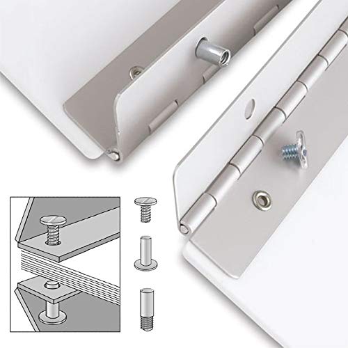 KJLEEN 100 Stück(50Set) Buchschrauben Edelstahl Chicago Schrauben Set 5 mm x 6 mm Binding Schrauben für DIY Lederdekoration Buchbinderei Fotoalbum Handtaschen