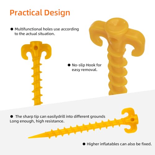 image for 20+2PCS Tent Stakes Heavy Duty Camping Stakes,AVOFOREST 9.8Inch Non-Ru