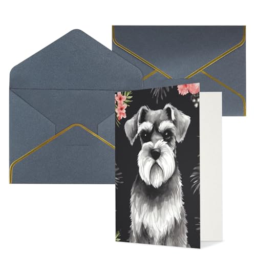 ubNtO[eBOJ[hAThinking of You Card Schnauzer Happy BirthdayEFfBOҏuNm[gJ[h @p 4x6