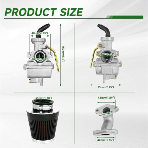 Image of PZ20 Carburetor & Starter Motor for Tao tao 110cc Coolster 125cc ATV