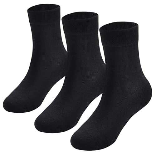 Marchare Boys Seamless Crew Socks School Dressy Socks Uniform Athletic Calf Sock For Kids