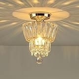3. Applicazione perfetta: i piccoli lampadari di cristallo da soffitto sono perfetti per bagno, toeletta, cucina, bagno di servizio, sala da pranzo, toletta, armadietti a specchio, tavolo da toeletta, bagno di servizio, soggiorno, ingresso, corridoio ecc.