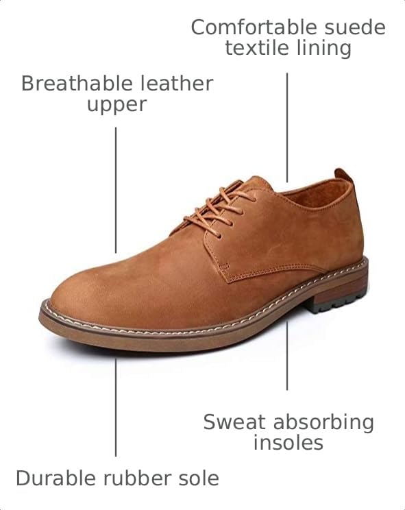 Image of Arkbird Mens Dress Shoes, Lace Up Leather Oxford